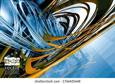 Technology concept background ready for presentation, vector 3d illustration