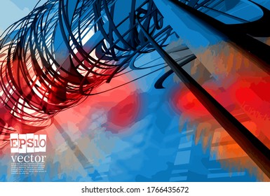 Technology concept background ready for presentation, vector 3d illustration