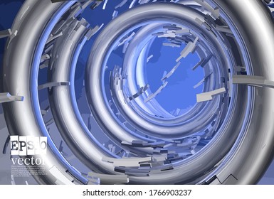 Technology concept background ready for presentation, vector 3d illustration