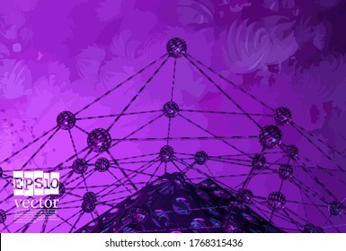 Technology concept background ready for presentation, vector 3d illustration