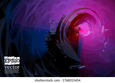 Technology concept background ready for presentation, vector 3d illustration