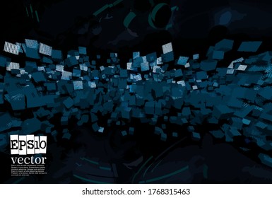 Technology concept background ready for presentation, vector 3d illustration