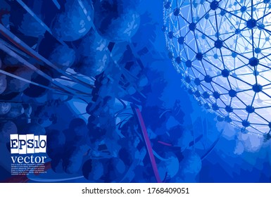 Technology concept background ready for presentation, vector 3d illustration