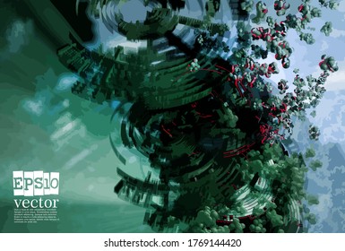 Technology concept background ready for presentation, vector 3d illustration