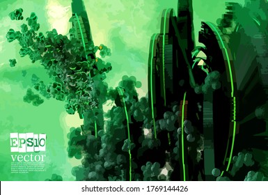 Technology concept background ready for presentation, vector 3d illustration