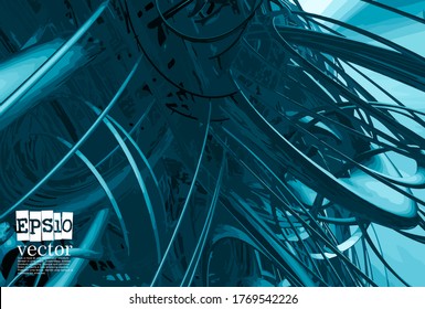 Technology concept background ready for presentation, vector 3d illustration