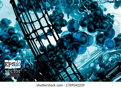Technology concept background ready for presentation, vector 3d illustration