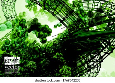 Technology concept background ready for presentation, vector 3d illustration