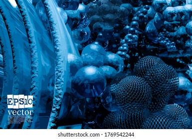 Technology concept background ready for presentation, vector 3d illustration
