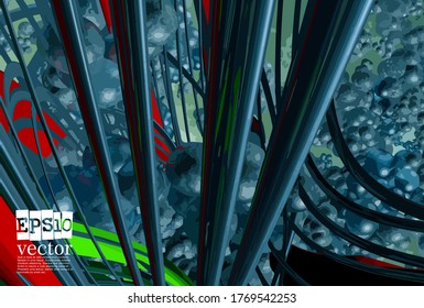 Technology concept background ready for presentation, vector 3d illustration