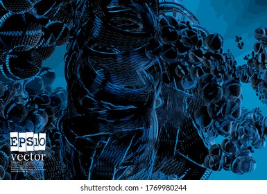 Technology concept background ready for presentation, vector 3d illustration