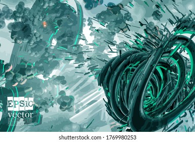 Technology concept background ready for presentation, vector 3d illustration