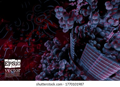 Technology concept background ready for presentation, vector 3d illustration