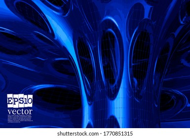 Technology concept background ready for presentation, vector 3d illustration