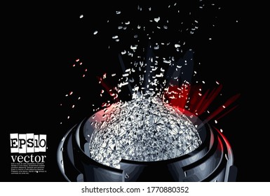 Technology concept background ready for presentation, vector 3d illustration