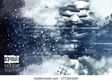Technology concept background ready for presentation, vector 3d illustration