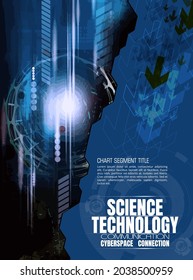 Technology concept background ready for presentation, vector illustration