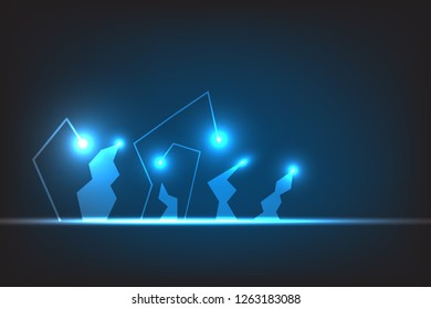 Technology Concept Background vector eps10.The hi-tech backdrop for event or for any presentation.