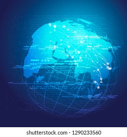 Technology concept background with wire mesh and text space