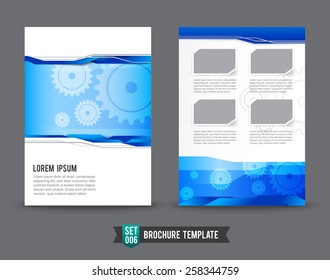 technology concept brochure design template , Fyer template vector illustration
