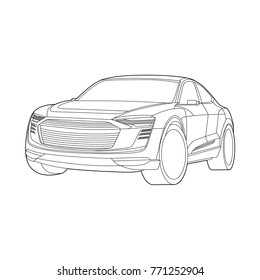 Technology concept, Car details, Line art, Vector illustration, Car set, Transport illustration,Car illustration, Automobile, Vector Illustration, Transportation icons, Technology icon and concept