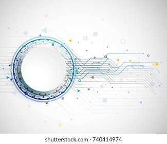 Technology Concept Design Circuit Board Structure Stock Vector (royalty 