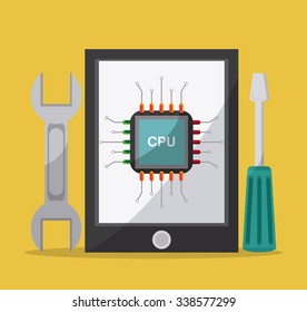 Technology concept with devices icons design, vector illustration 10 eps graphic.