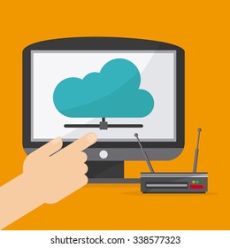 Technology concept with devices icons design, vector illustration 10 eps graphic.