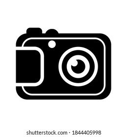 Concepto de tecnología - cámara digital.Ilustración vectorial aislada en fondo blanco.