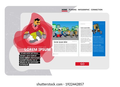 Technology concept for internet banners, social media banners, headers of websites, vector illustration 