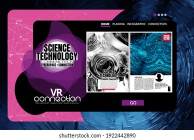 Technology concept for internet banners, social media banners, headers of websites, vector illustration 
