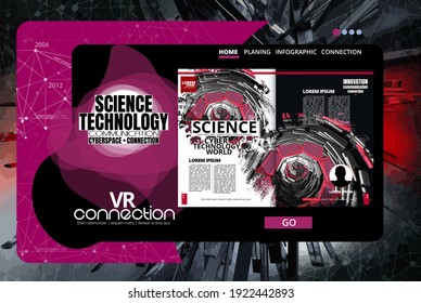 Technology concept for internet banners, social media banners, headers of websites, vector illustration 