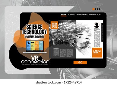 Concepto de tecnología para banners de internet, banners de medios sociales, encabezados de sitios web, ilustración vectorial 