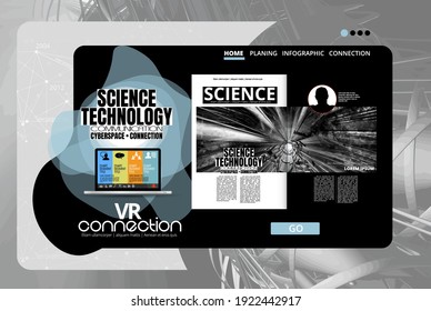 Technology concept for internet banners, social media banners, headers of websites, vector illustration 