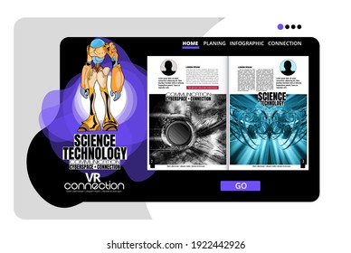 Conceito de tecnologia para banners de internet, banners de mídia social, cabeçalhos de sites, ilustração vetorial 