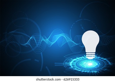Technology in the concept of light bulbs.