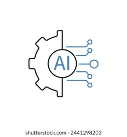 technology concept line icon. Simple element illustration. technology concept outline symbol design.