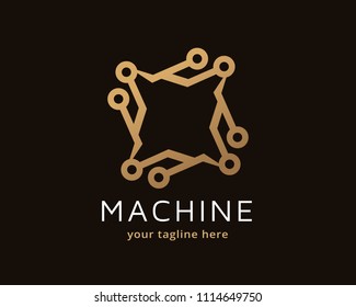 Technology Concept Logo Design Template