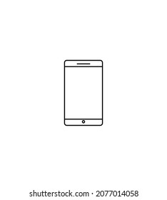Сomputer technology concept. Modern outline illustration for banners, flyers and web sites. Editable stroke in trendy flat style. Line icon of modern smartphone with blank screen 