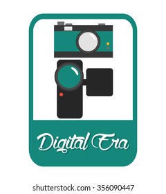 Technology concept with multimedia icon design, vector illustration 10 eps graphic.