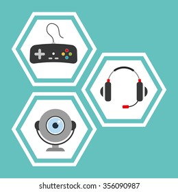 Technology concept with multimedia icon design, vector illustration 10 eps graphic.