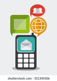 Technology concept with online icons design, vector illustration 10 eps graphic.