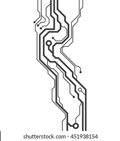 Technology concept represented by circuit board icon. Isolated and flat illustration.