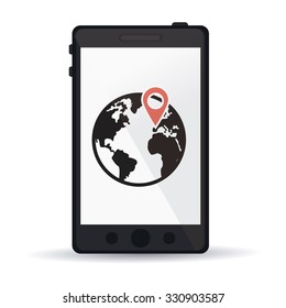 Technology  concept with smartphone design, vector illustration 10 eps graphic.