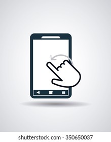 Technology concept with smartphone design, vector illustration 10 eps graphic.