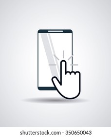 Technology concept with smartphone design, vector illustration 10 eps graphic.