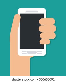 Technology concept with smartphone design, vector illustration 10 eps graphic.