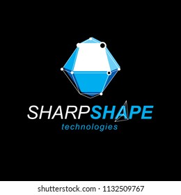 Technology conceptual symbol. Abstract vector, isometric dimensional shape.
