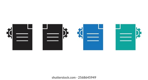 Technology Configuration Line Icon. Gear icon.