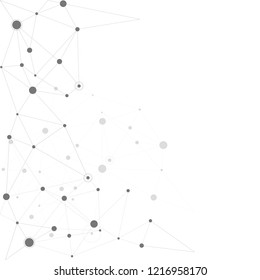 Technology connecting network technology background dots and lines.